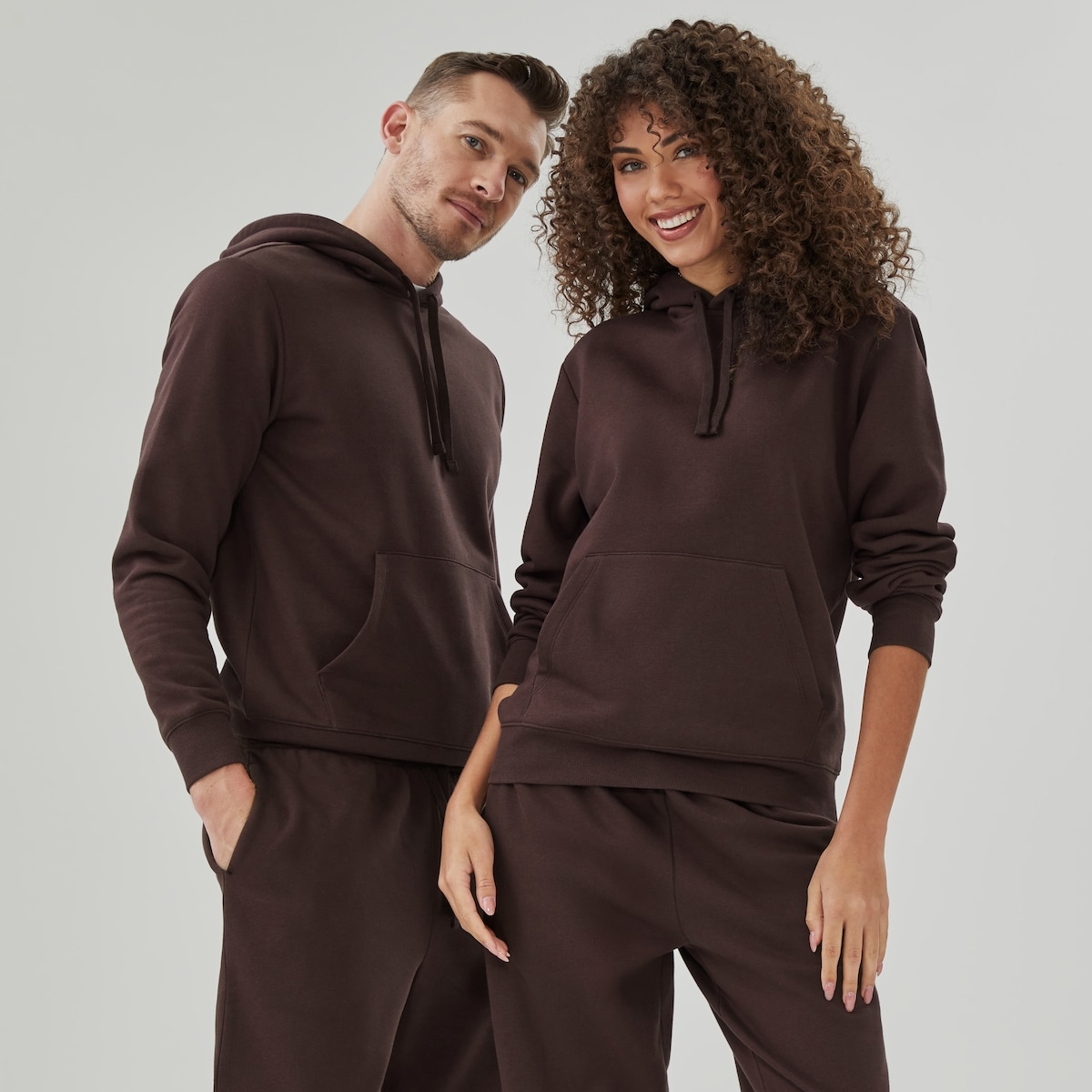 Adult Relaxed Fleece Hoodie - Dark Brown
