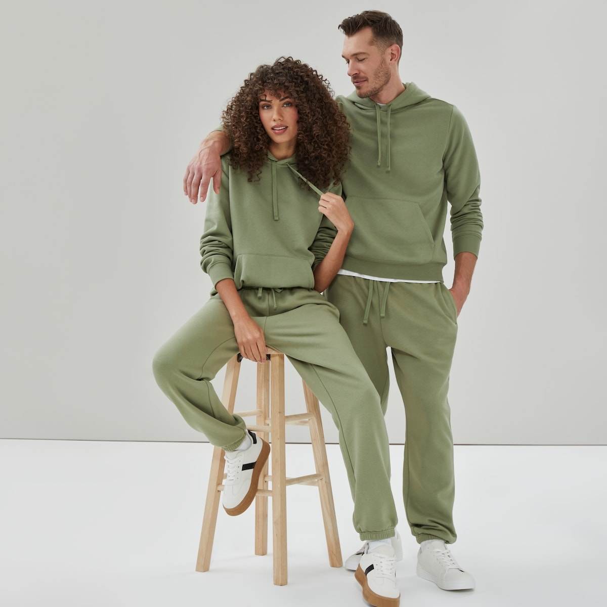 Adult Relaxed Fleece Hoodie - Army Green