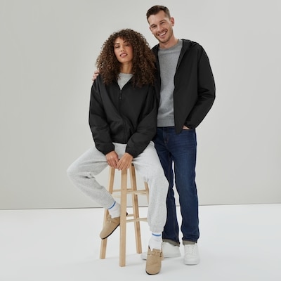 Adult Packable Windbreaker - Black