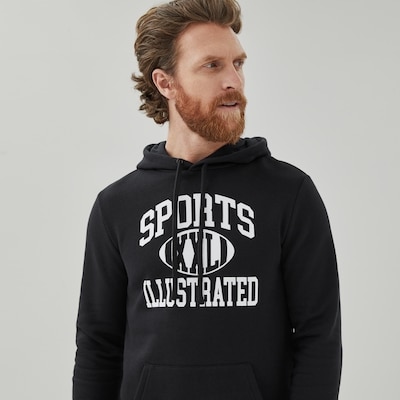 Haut à capuchon sport illustré pour adultes - Noir