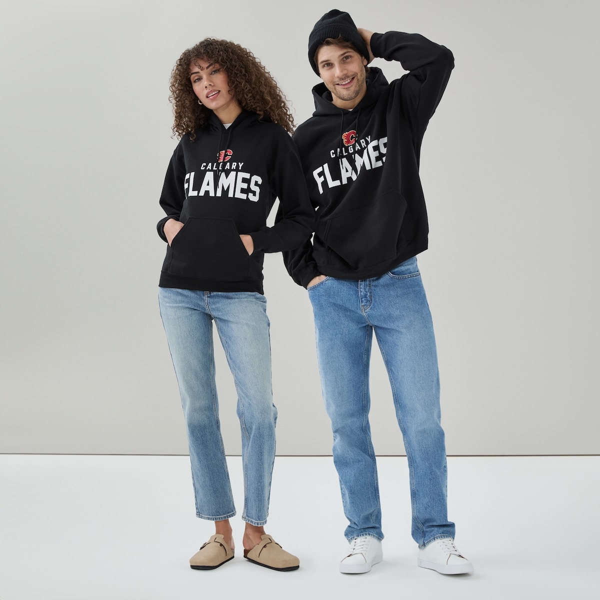 Adult NHL Calgary Flames Hoodie - Black