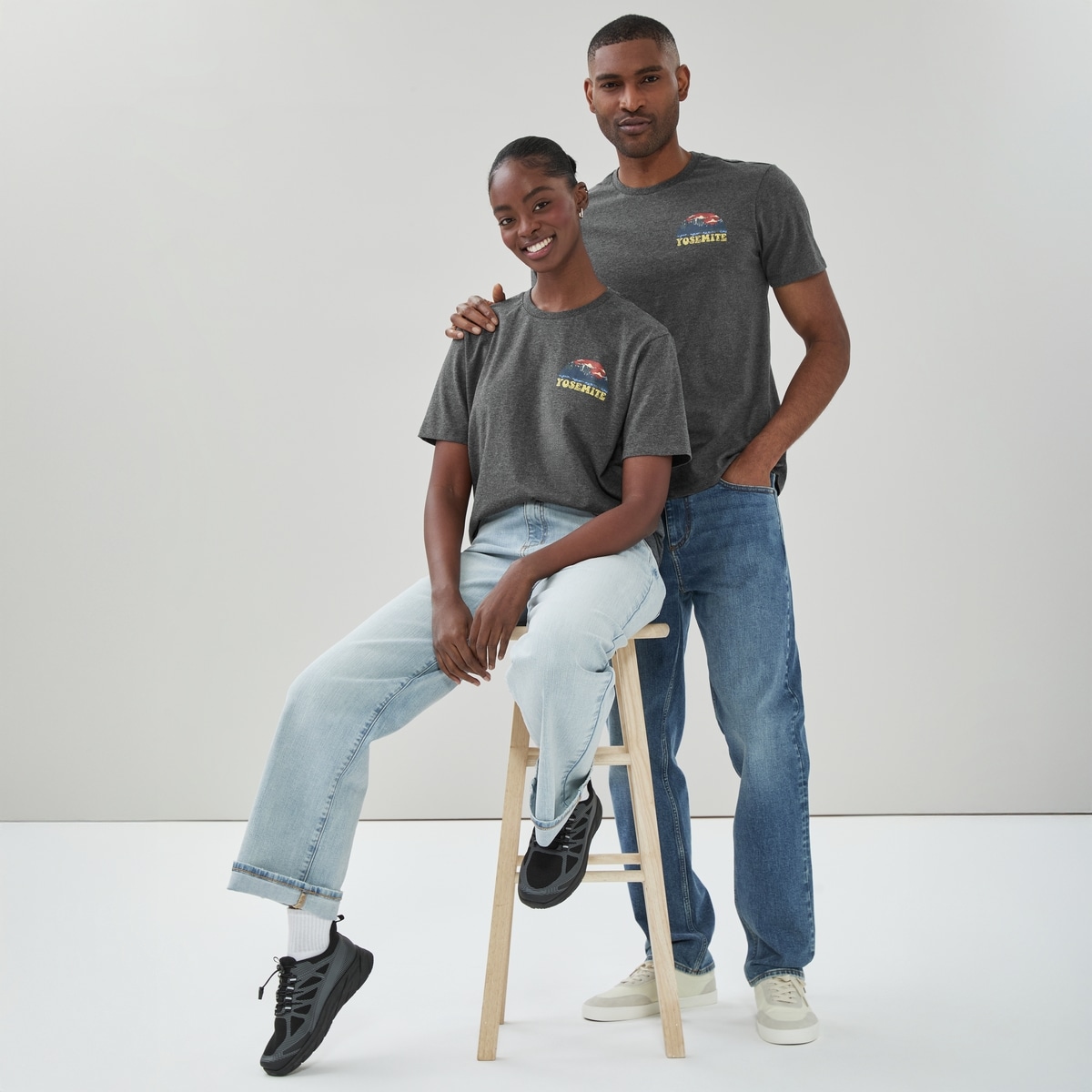 Adult Yosemite Graphic T-Shirt - Charcoal Mix