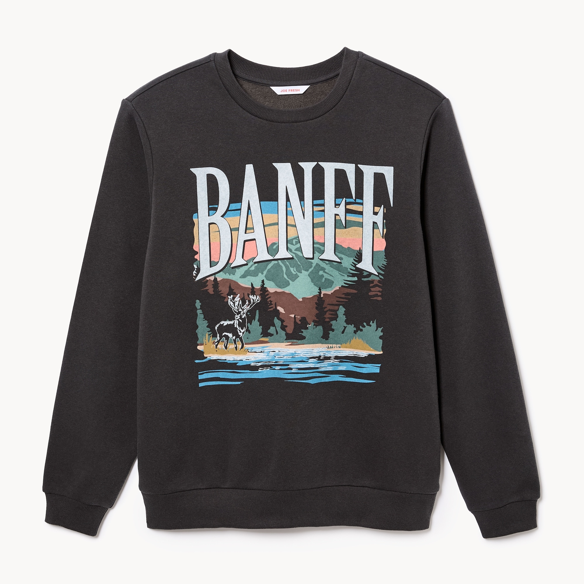 Adult Banff Graphic Sweatshirt in Black from Joe Fresh