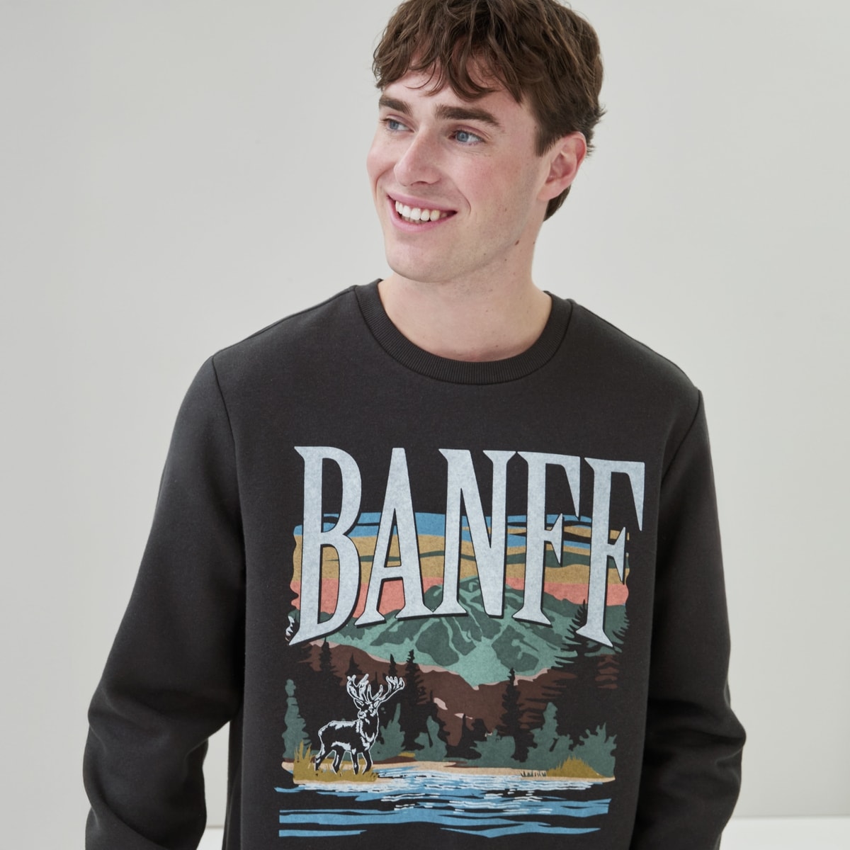 Adult Banff Graphic Sweatshirt - Black