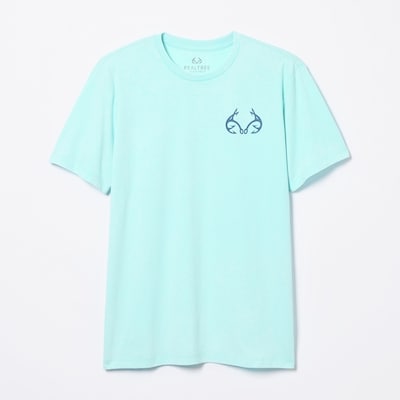 Adult Realtree Fishing Graphic T-Shirt - Light Blue