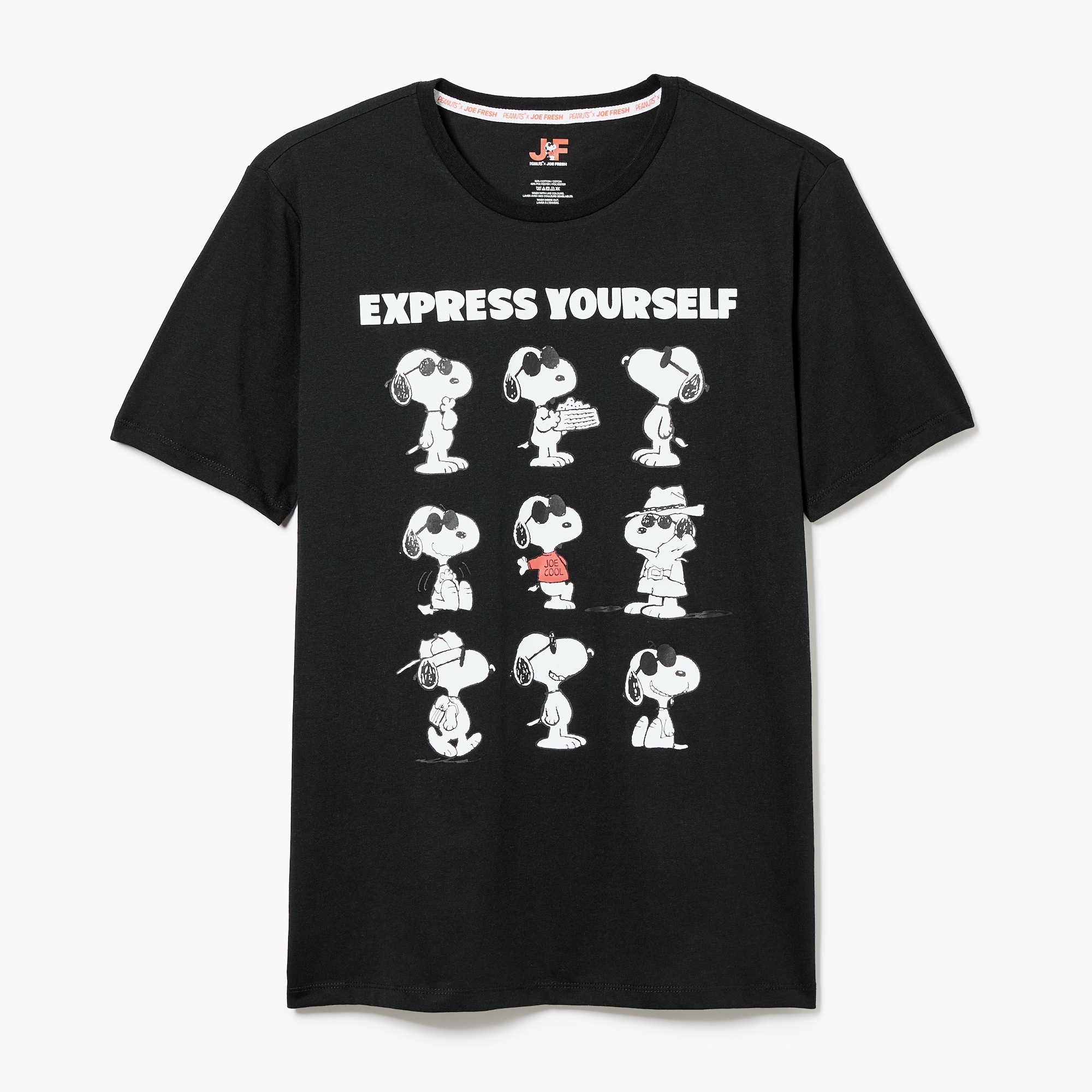 Adult Peanuts Graphic T-Shirt in Black from Joe Fresh