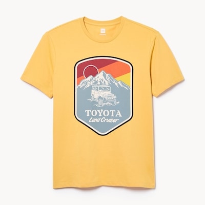 T-shirt imprimé Toyota Land Cruiser pour adultes - Jaune Foncé