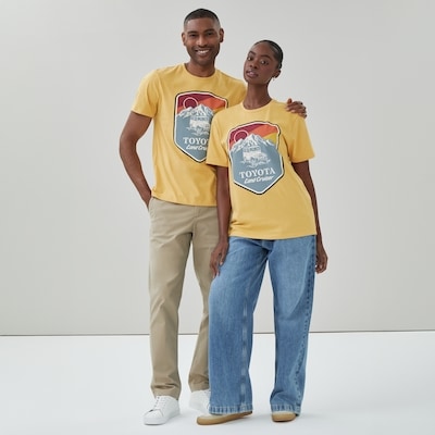 T-shirt imprimé Toyota Land Cruiser pour adultes - Jaune Foncé
