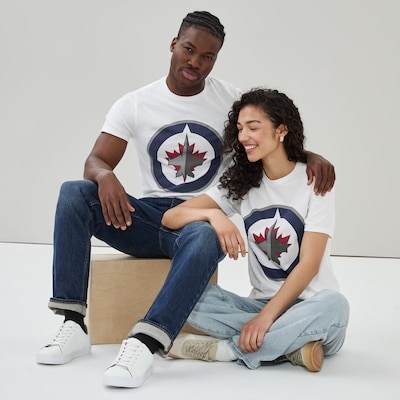 T-shirt LNH Jets de Winnipeg pour adultes - Blanc