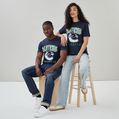 T-shirt LNH Canucks de Vancouver pour adultes - Marine