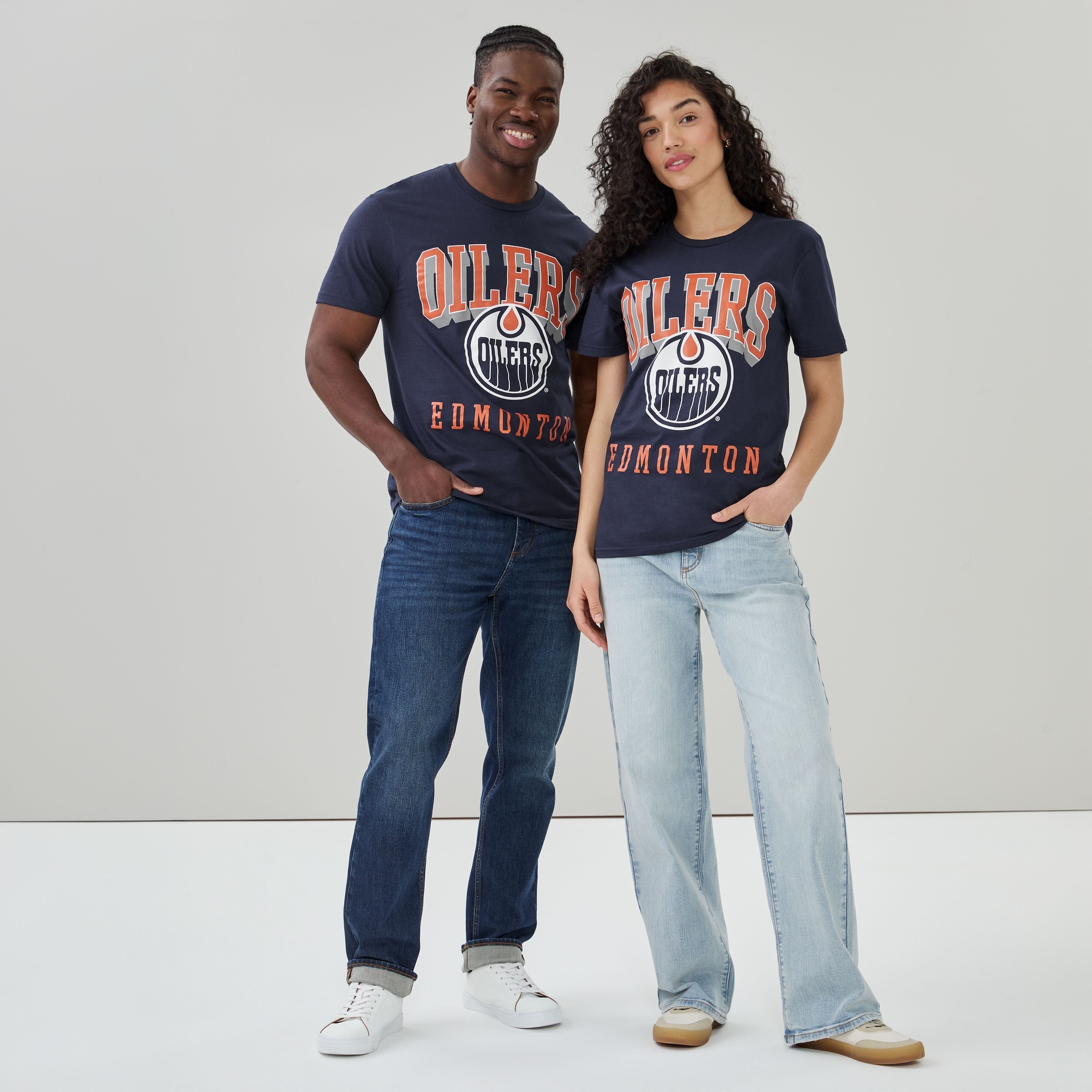 Adult NHL Edmonton Oilers T-Shirt in Navy from Joe Fresh