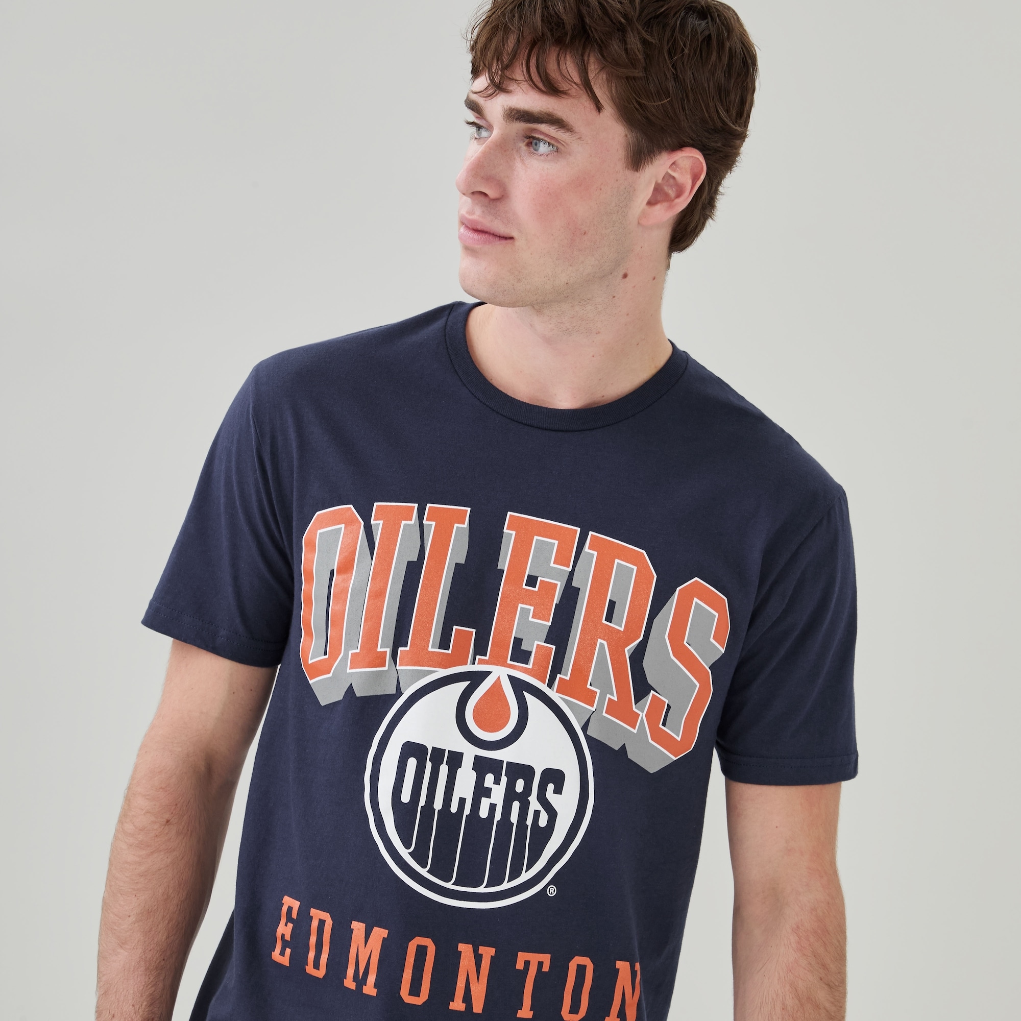 Adult NHL Edmonton Oilers T-Shirt in Navy from Joe Fresh