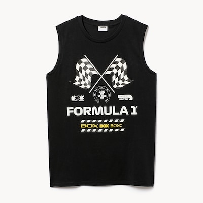 Débardeur imprimé Formule 1 pour adultes - Noir