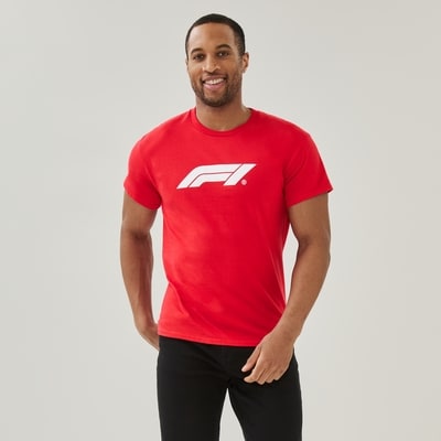 T-shirt imprimé Formule 1 pour adultes - ROUGE cerise