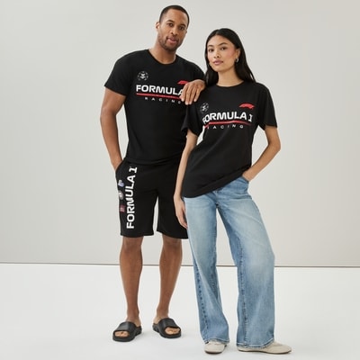 Adult Formula 1 Graphic T-Shirt - Black