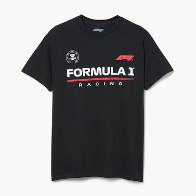 T-shirt imprimé Formule 1 pour adultes - Noir