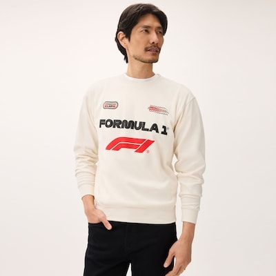 Adult Formula 1 Graphic Sweatshirt - Beige