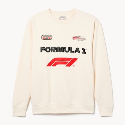 Chandail en molleton imprimé Formule 1, adultes - Beige