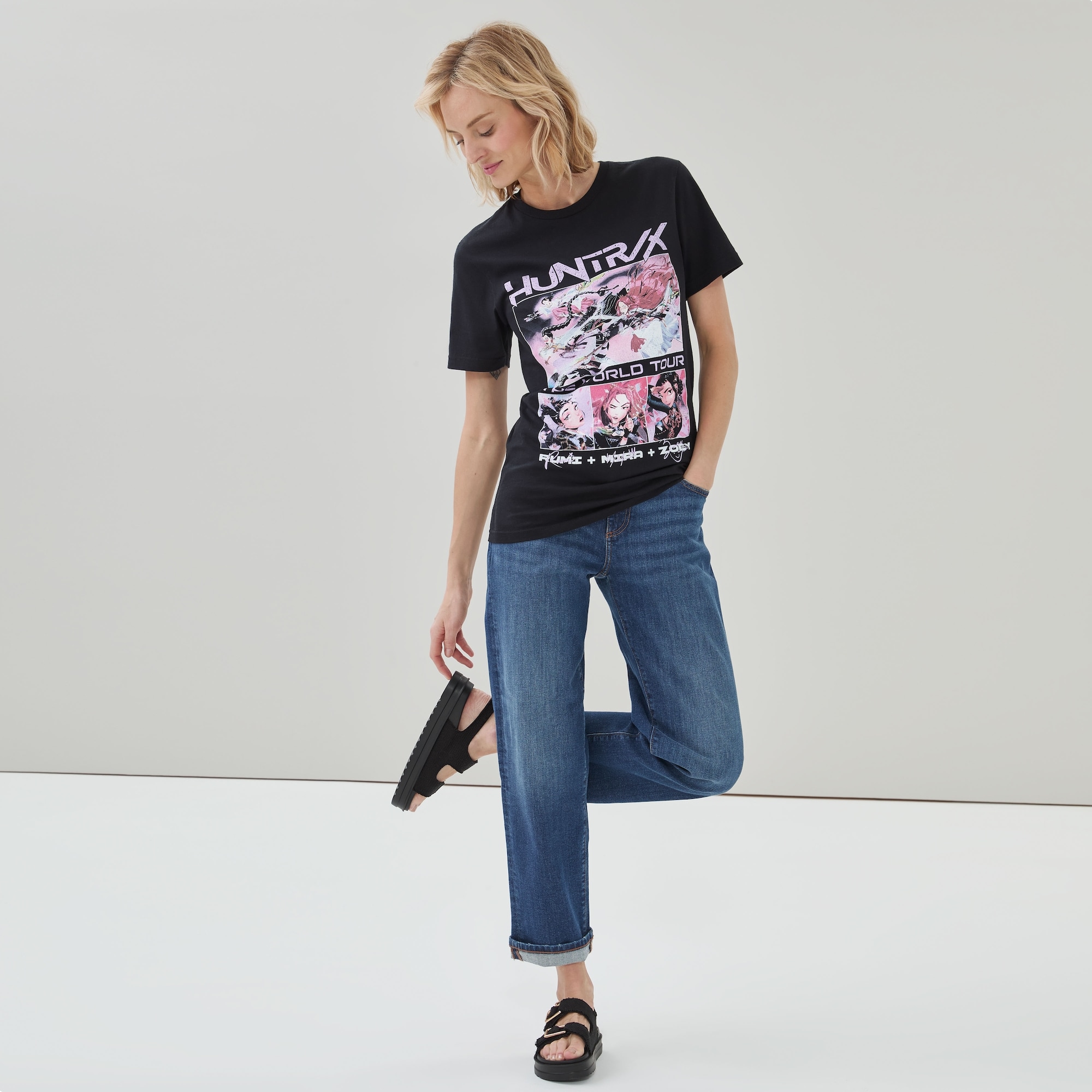 Adult K-Pop Demon Hunters T-Shirt in Black from Joe Fresh
