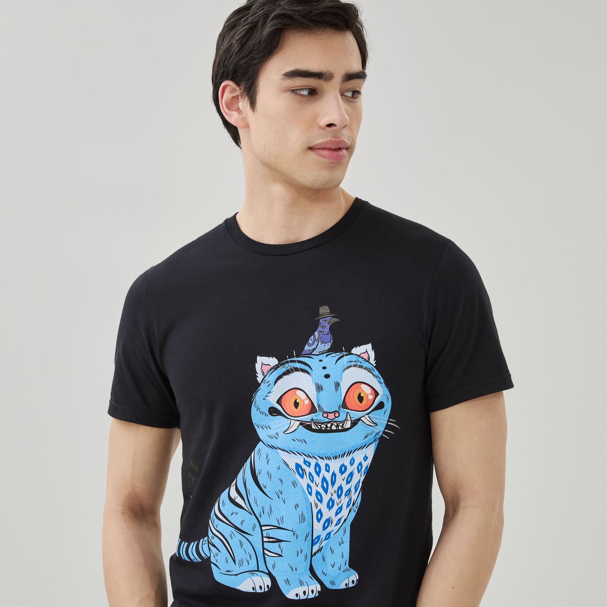 Adult K-Pop Demon Hunters Derpy Tiger T-Shirt in Black from Joe Fresh