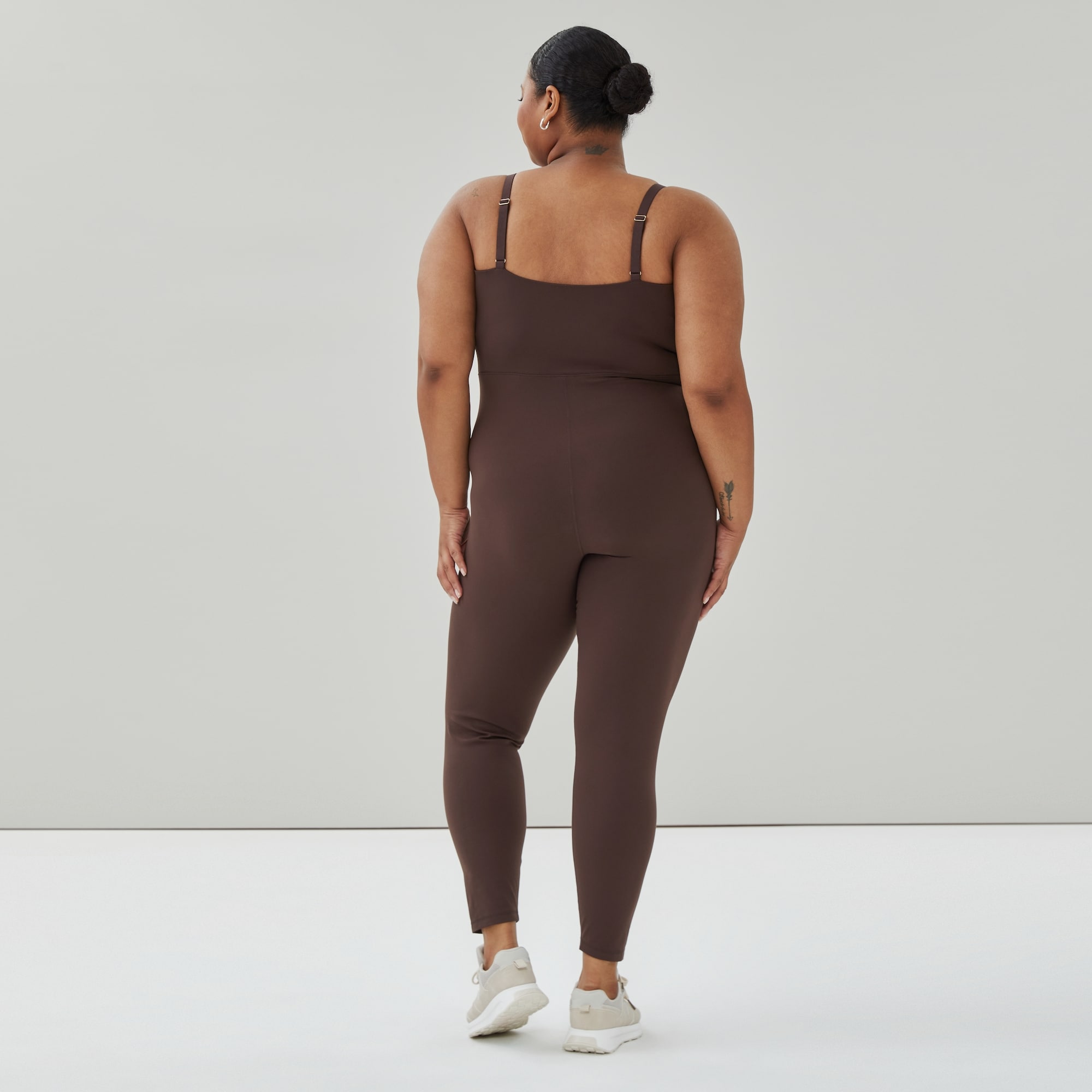 Women+ Alessia Sculpting Jumpsuit in Dark Brown from Joe Fresh