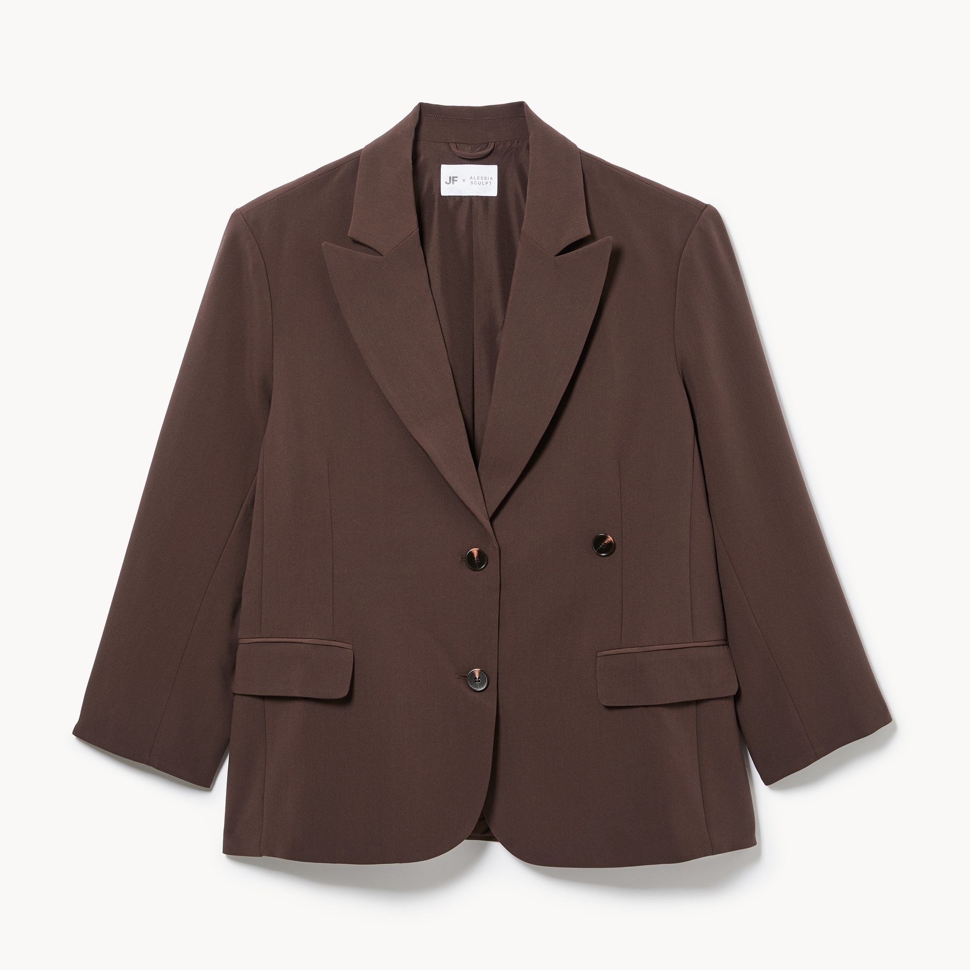 Women+ Alessia Oversized Blazer in Dark Brown from Joe Fresh
