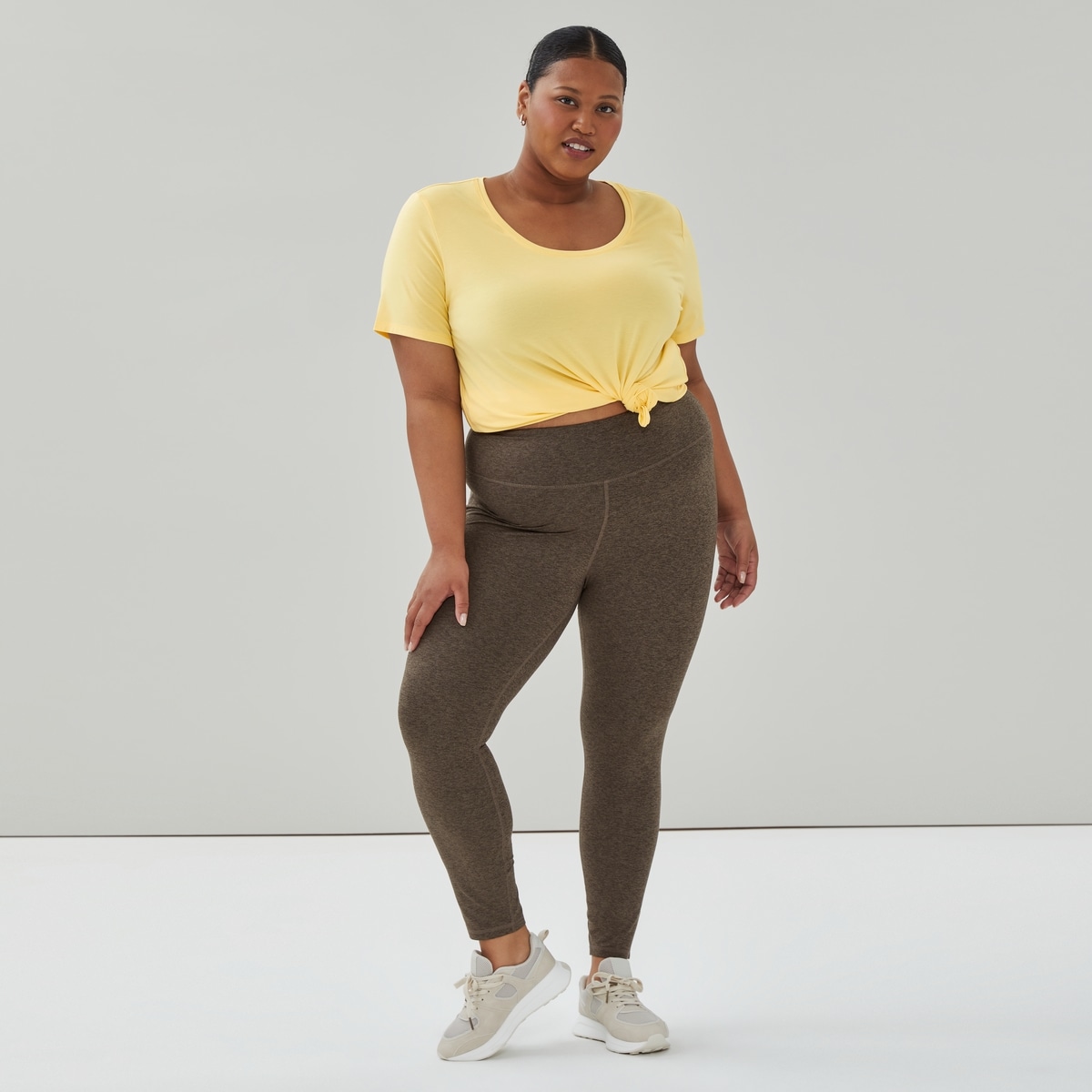 Women+ Active Everyday Legging - Dark Brown Mix