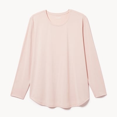 Haut sport à manches longues évacuant l’humidité - VIEUX ROSE