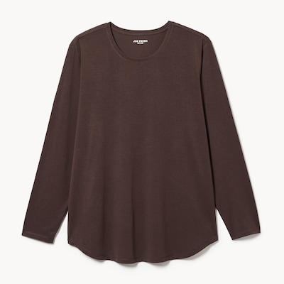 Haut sport à manches longues évacuant l’humidité - Brun Foncé