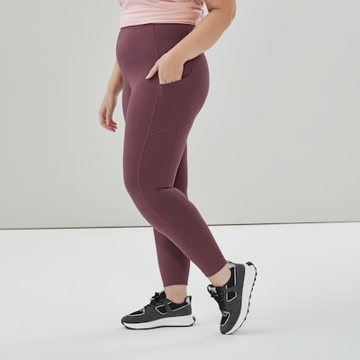 Legging sport court dynamique Femmes+ - Bourgogne PĂąle