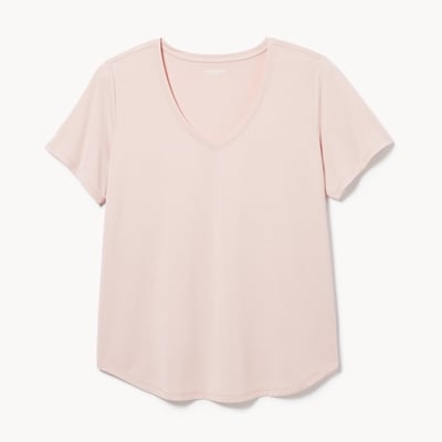 T-shirt sport à col en V Femmes+ - VIEUX ROSE