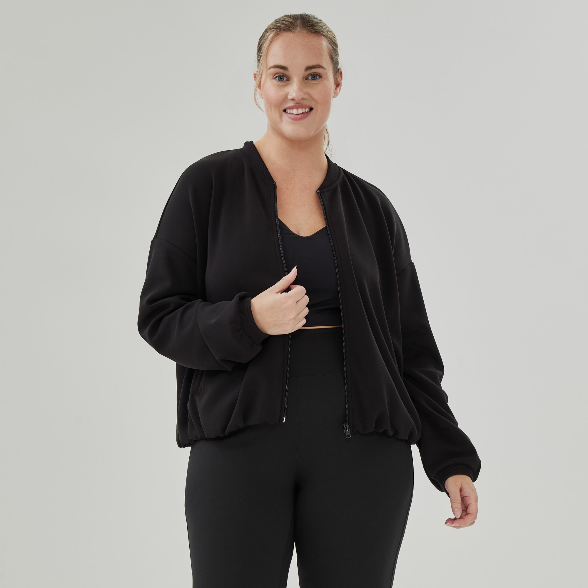 Women+ SoftWash Jacket in Black from Joe Fresh