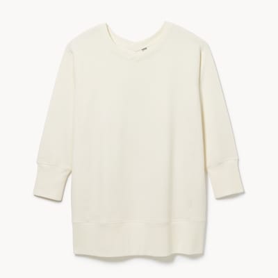 Women+ Active Fleece V-Neck Sweatshirt - Cream