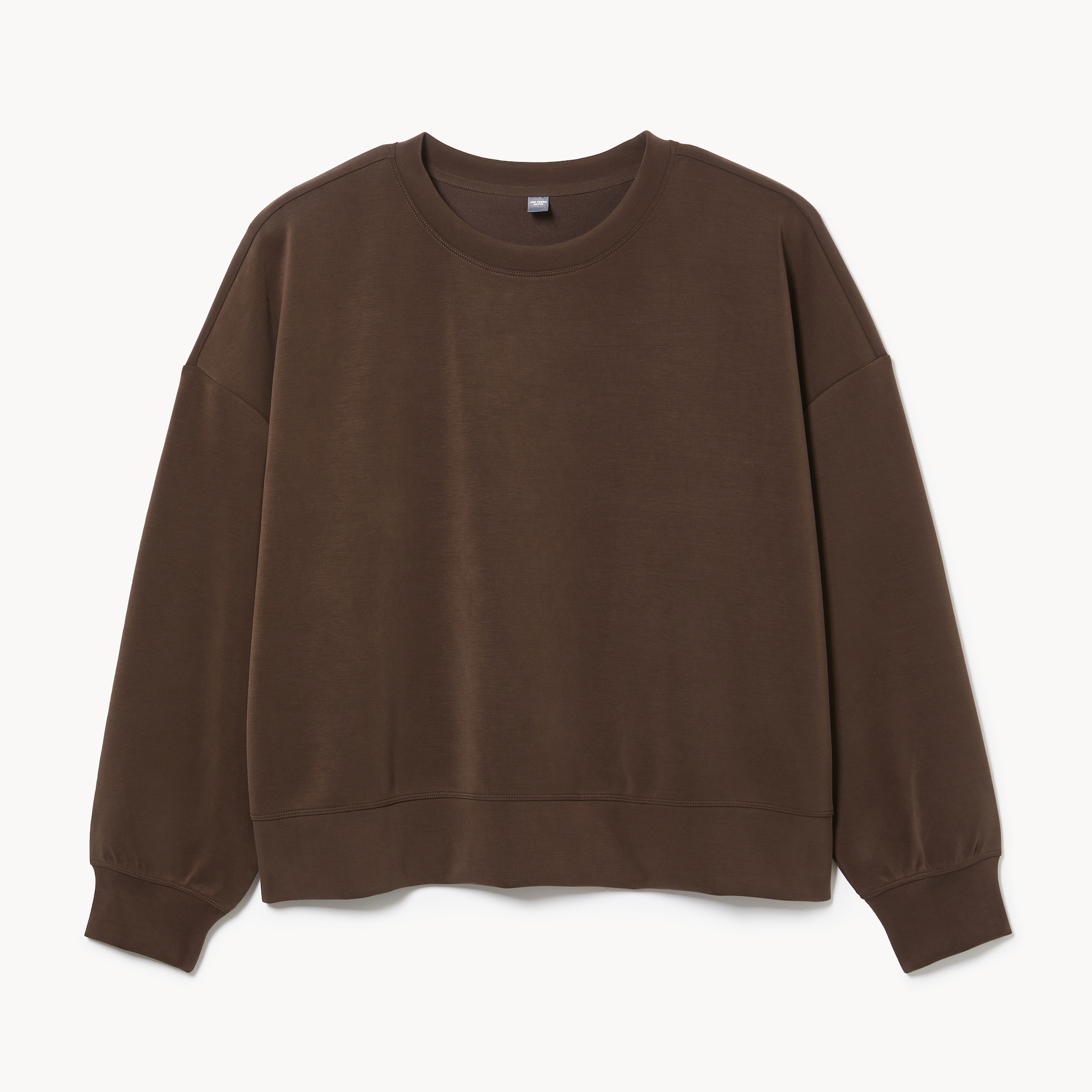 Women+ SoftWash Cropped Sweatshirt in Dark Brown from Joe Fresh