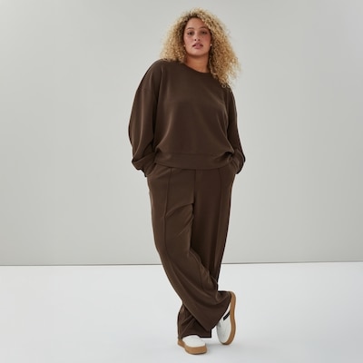 Women+ SoftWash Cropped Sweatshirt - Dark Brown