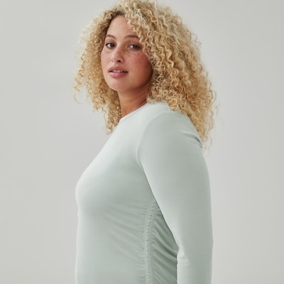 Women+ SoftWash Ribbed Long Sleeve - Pastel Green