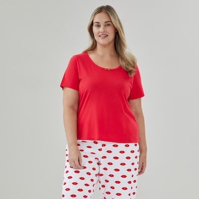 T-shirt de nuit Femmes+ - Rouge Pâle
