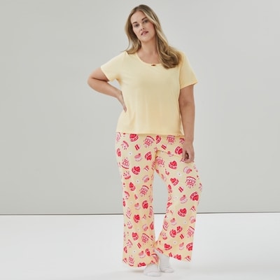 T-shirt de nuit Femmes+ - Jaune Pâle