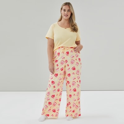 Women+ Printed Sleep Pant - Light Yellow