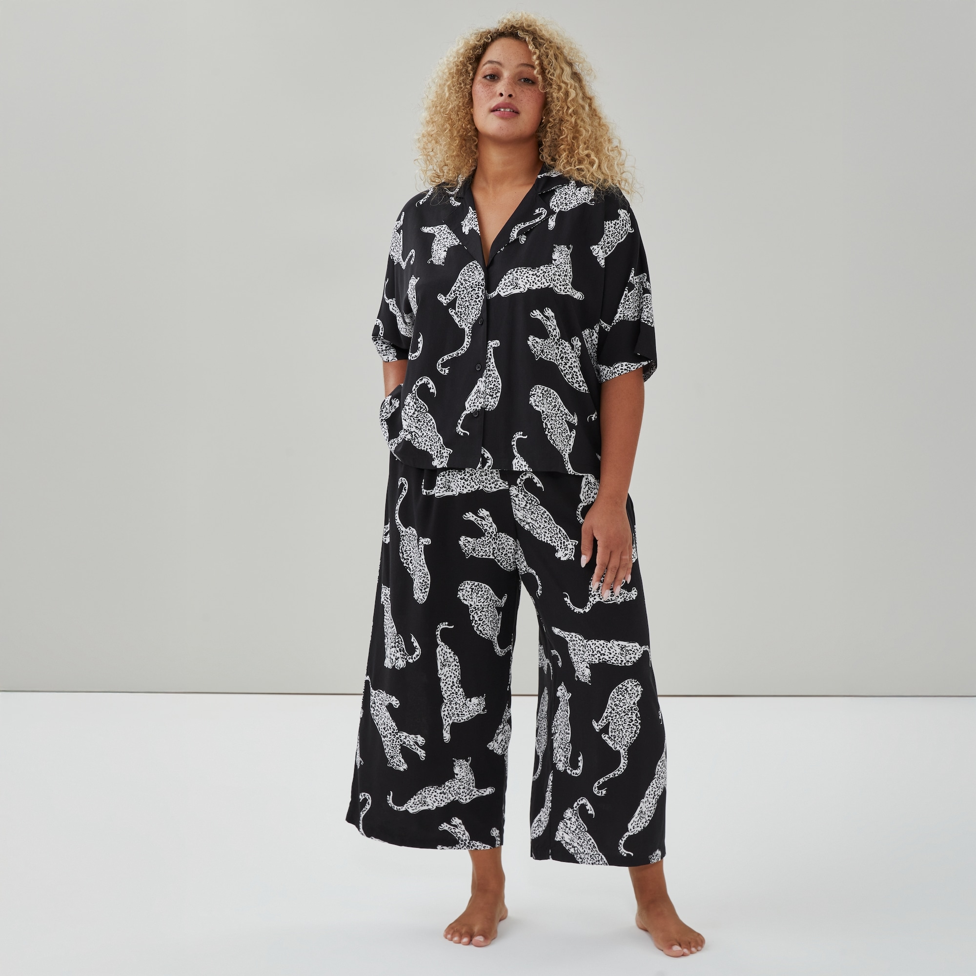 Women+ Printed Pajama Shirt