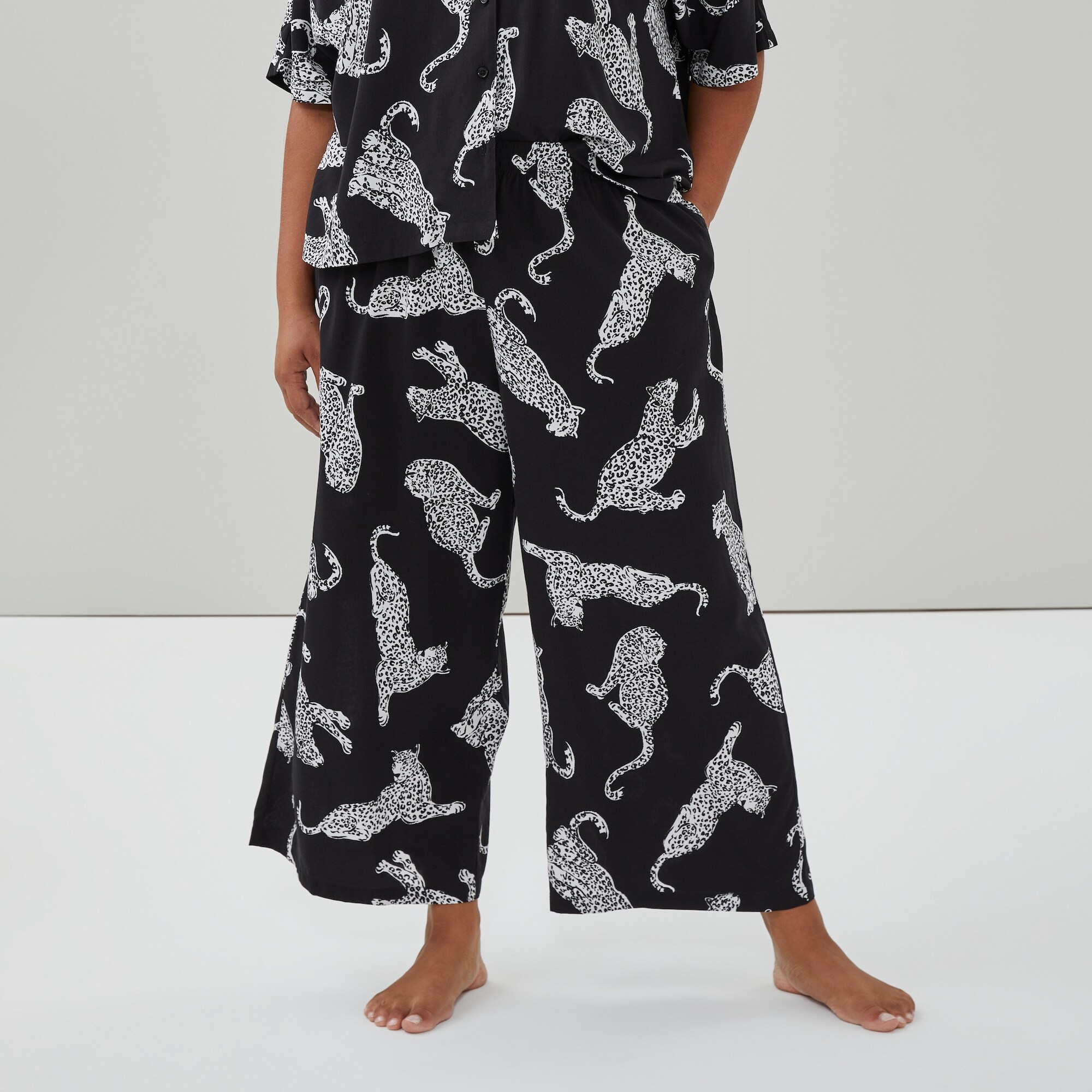 Pantalon de nuit court imprimé Femmes+