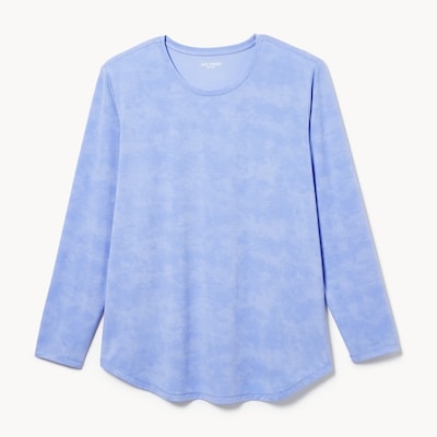 Haut sport à manches longues évacuant l’humidité - Bleu