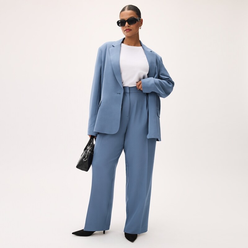 Blazer Long Décontracté GDM - Taille 42 Bleu - Coupe Ajustée - Occasion Très Bon état