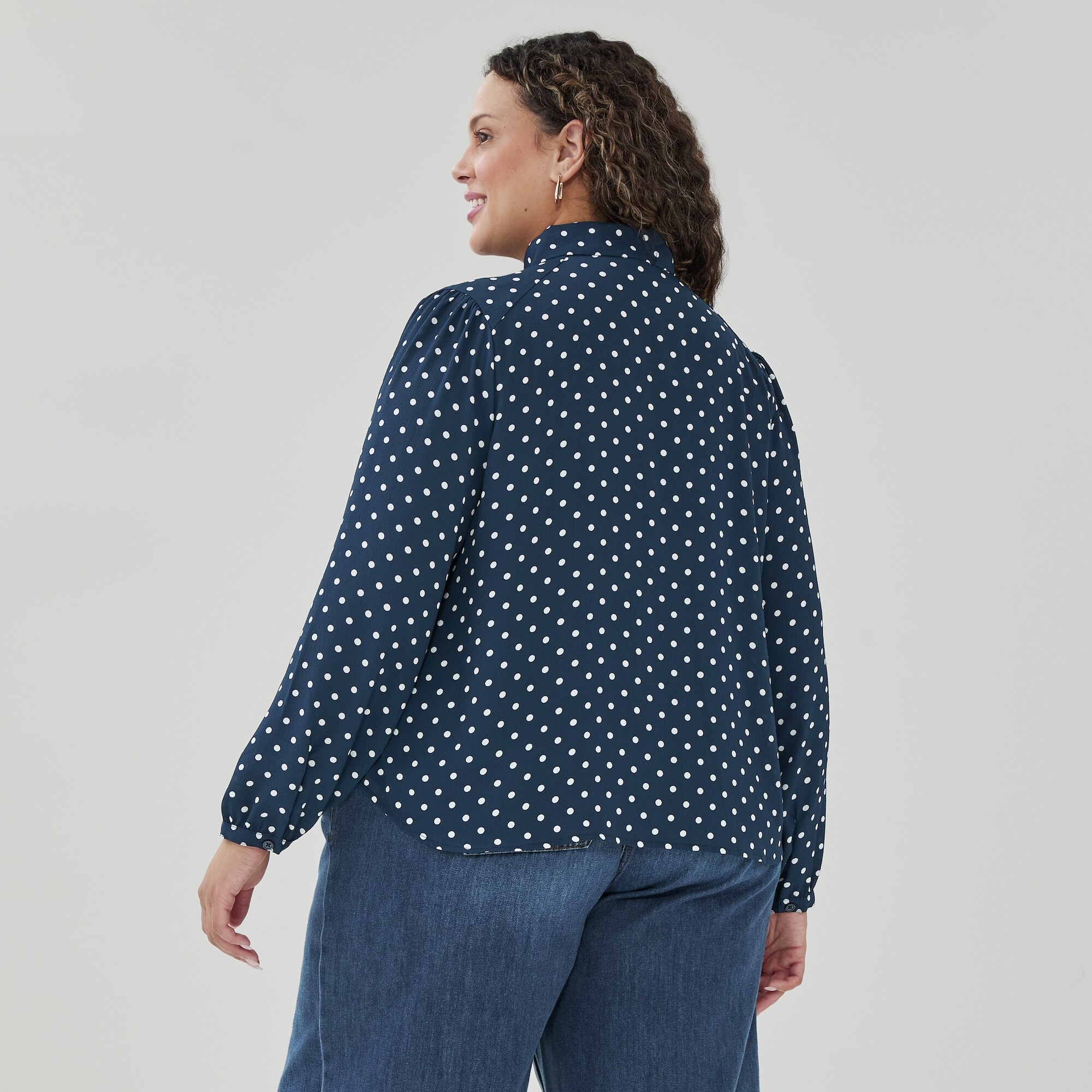 Women+ Crepe Printed Button-Up