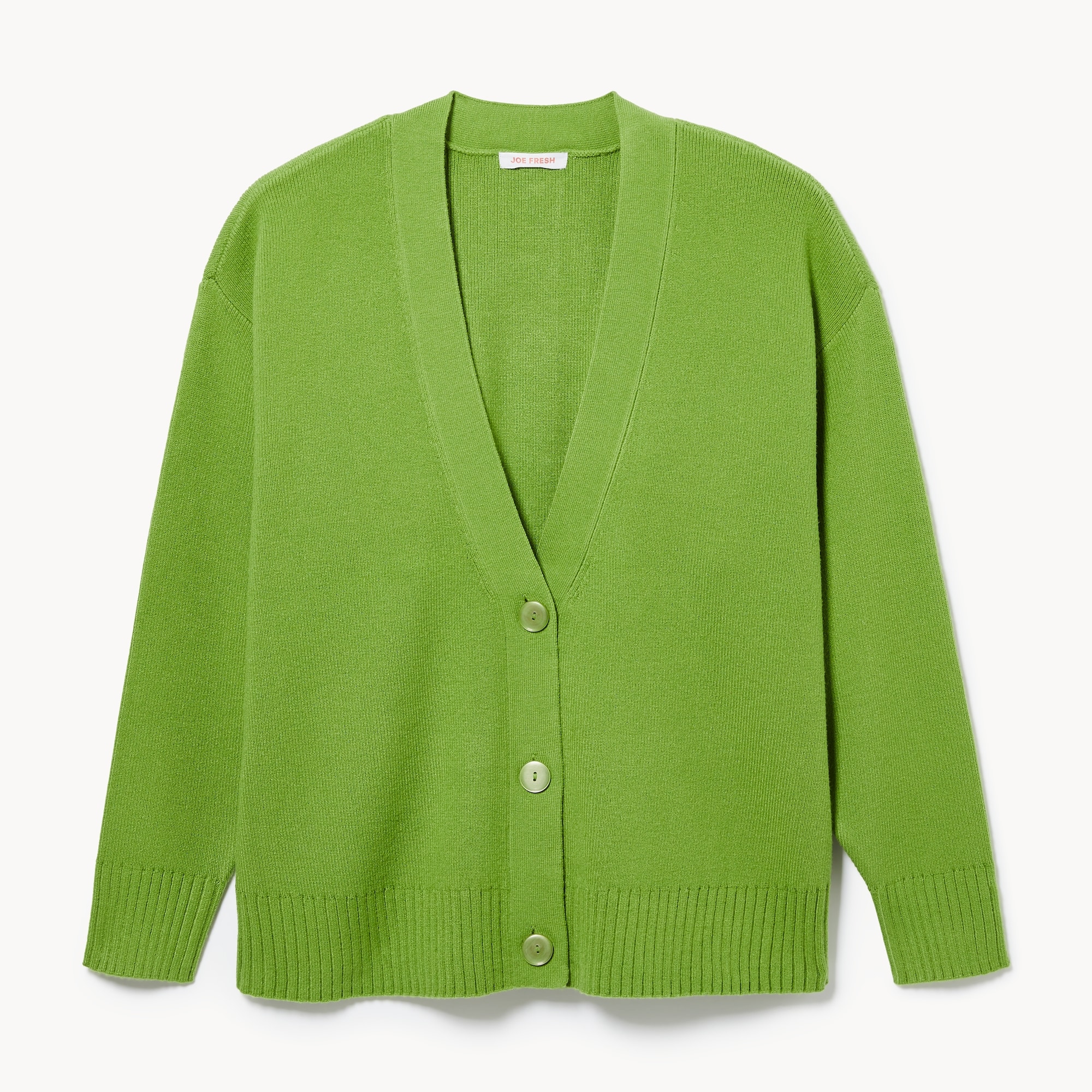 Women+ Relaxed Cardigan in Green from Joe Fresh