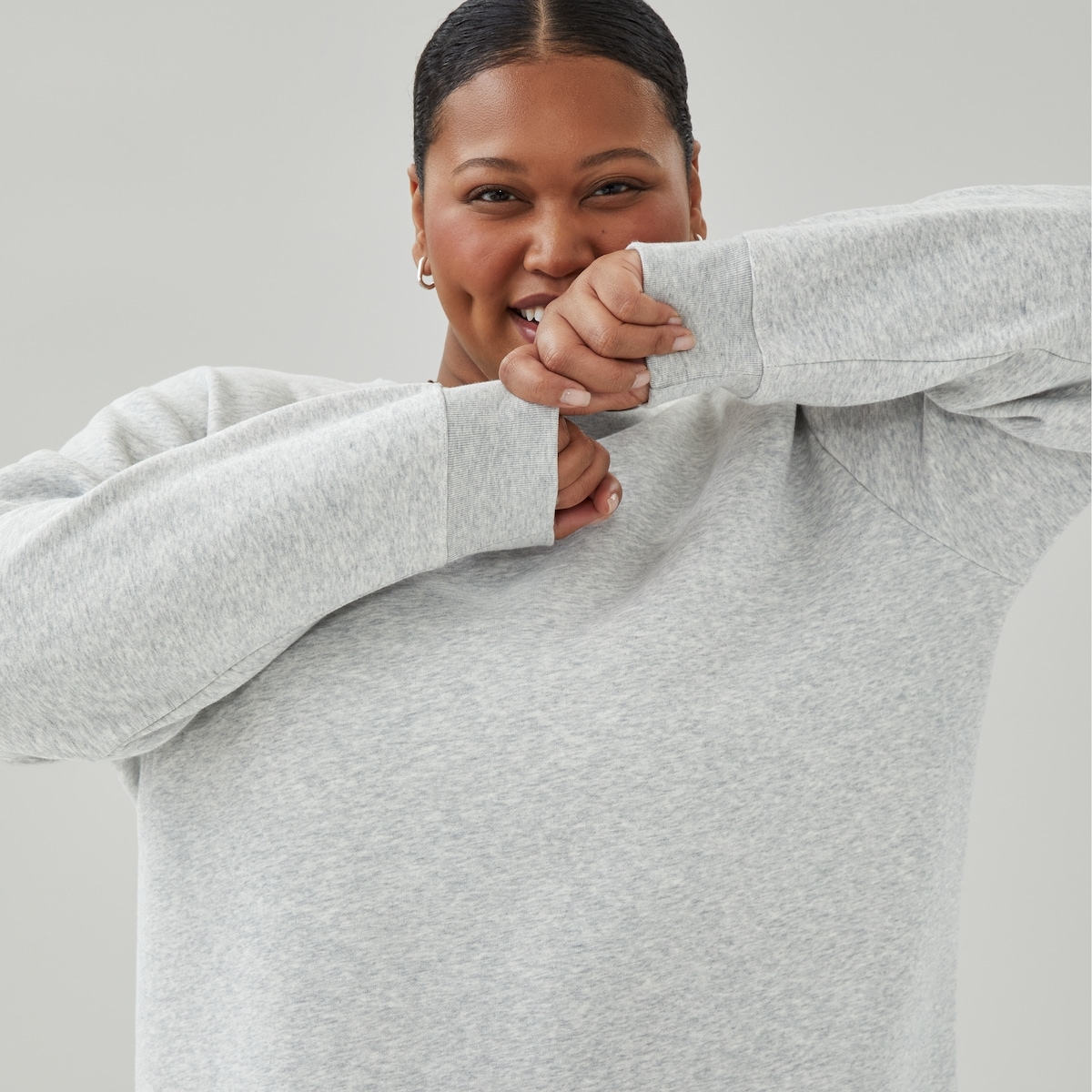Women+ CozyFleece Crewneck Sweatshirt - Grey Mix