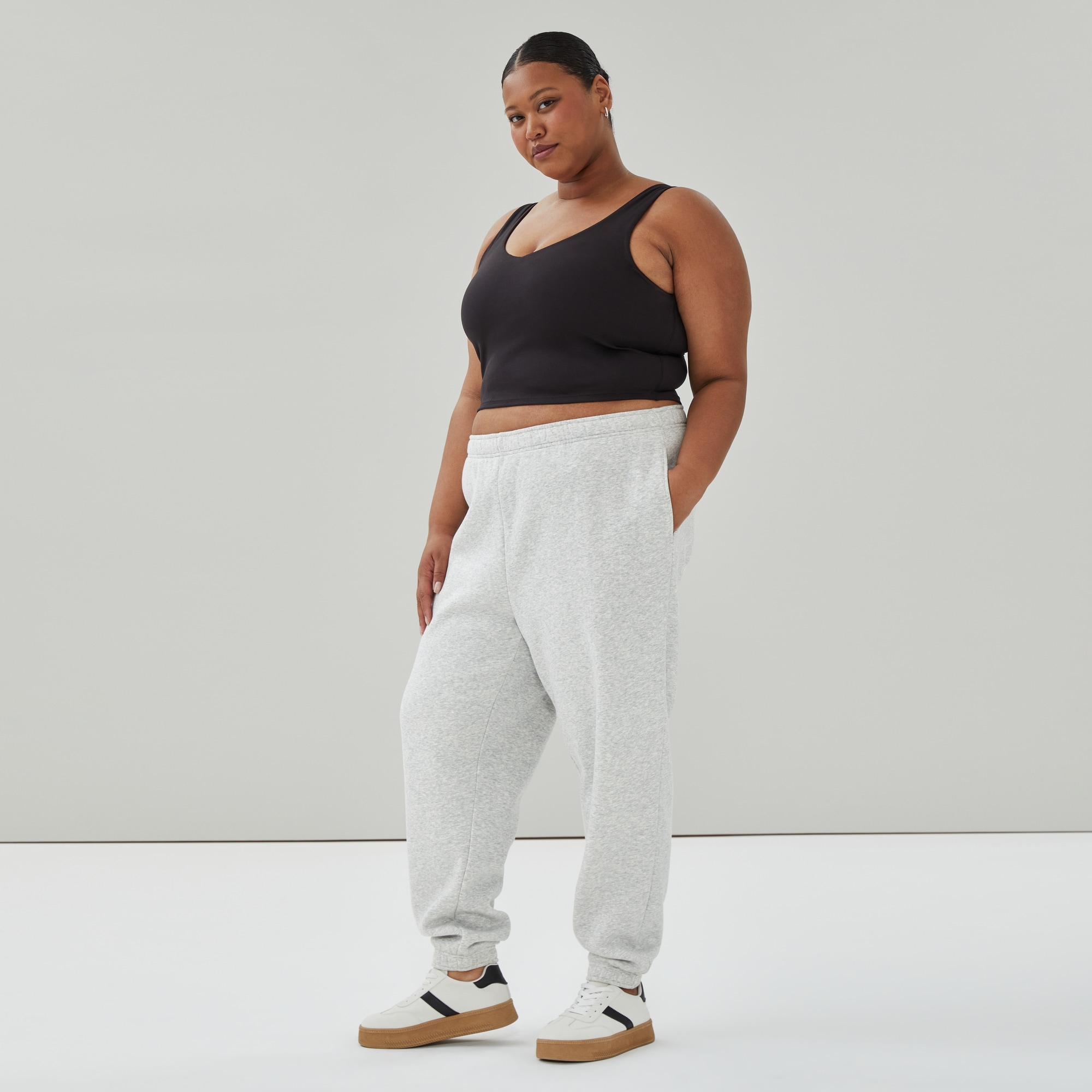 cozyworldwide sweatpants グレー S Women+ CozyFleece Relaxed Sweatpants in Grey Mix from Joe Fresh