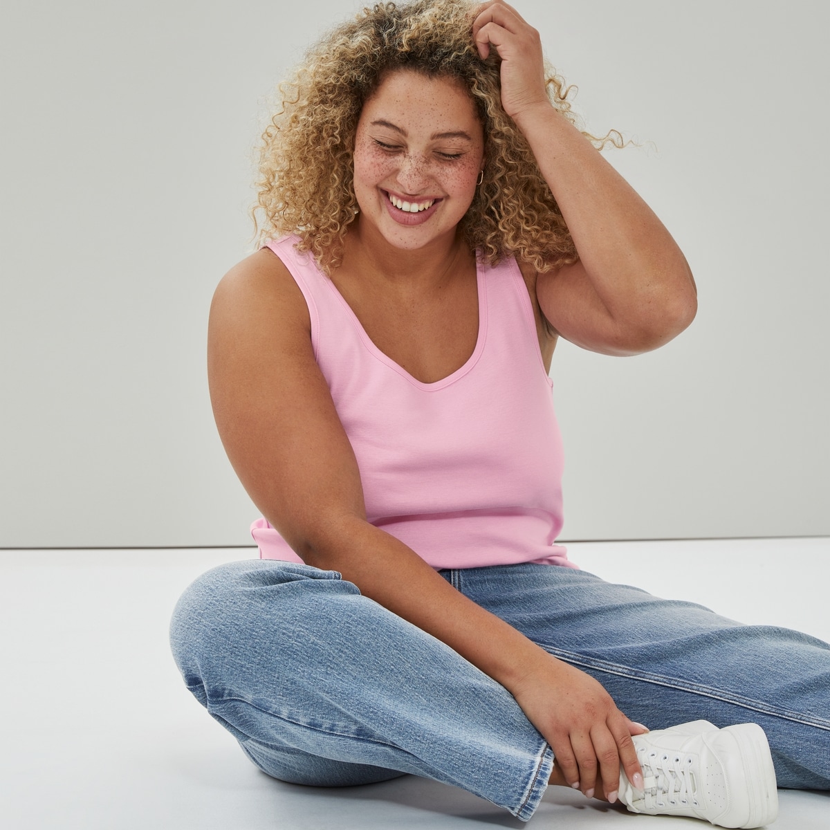 Cami essentielle en coton biologique Femmes+ - Rose