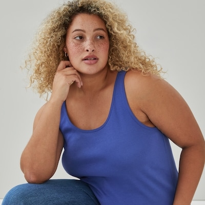 Cami essentielle en coton biologique Femmes+ - Bleu Vif