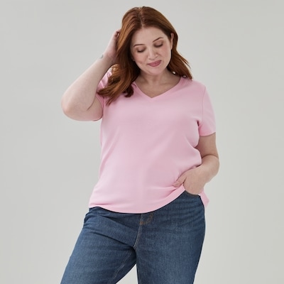 Joe Fresh Women+ Essential Organic Cotton V-Neck T-Shirt 1 ea, $16.00/1ea